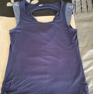Dark blue top